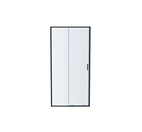 AQ ARI RA 10020BL Душевая дверь двухэлементная, раздвижная1000x2000 профиль черный, стекло прозрачное
