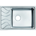 Мойка для кухни с выпуском арт. 011UPSOi84, нержавеющая сталь, шелк, чаша справа Reeva REE71SRi77K