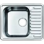 Мойка для кухни с выпуском арт. 011UPSOi84, нержавеющая сталь, шелк, чаша слева Strit STR58SLi77K
