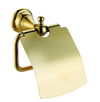 Держатель туалетной бумаги Azario ELVIA с крышкой, золото (AZ-91110G)