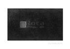 Душевой поддон из материала Stonex® Roca Terran 1000x700 черный, с сифоном  и решеткой, AP1013E82BC01400