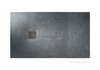 Душевой поддон из материала Stonex® Roca Terran 1200x700 графит, с сифоном  и решеткой, AP1014B02BC01200