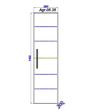 Шкаф-колонна (пенал) подвесной Аллегро Agr.05.35