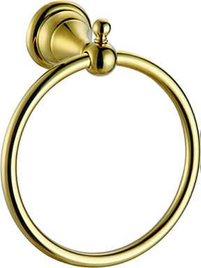 Полотенцедержатель Azario ELVIA кольцо, золото (AZ-91111G) AZ-91111G