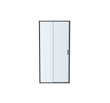 AQ ARI RA 12020BL Душевая дверь двухэлементная, раздвижная1200x2000 профиль черный, стекло прозрачное AQARIRA12020BL