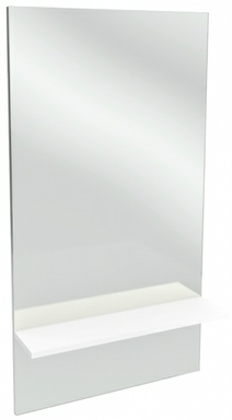 Высокое зеркало Struktura с меламиновой полочкой (Ш 59 x Г 2 x В 107.2 см), белое EB1212-N18
