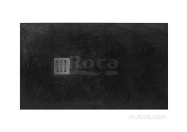 Душевой поддон из материала Stonex® Roca Terran 1000x800 черный, с сифоном  и решеткой, AP1013E832001400 AP1013E832001400