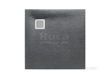 Душевой поддон из материала Stonex® Roca Terran 800x800 графит, с сифоном  и решеткой, AP10332032001200 AP10332032001200