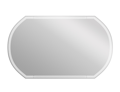 Зеркало LED 090 design 100x60 с подсветкой с антизапотеванием овальное KN-LU-LED090*100-d-Os