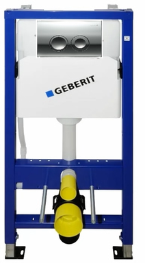 Система инсталляции Geberit Duofix Delta для подвесного унитаза 458.103.00.1 с кнопкой смыва Geberit Delta 21 хром 458.103.00.1+115.125.21.1