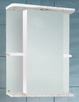 Шкаф зеркальный с подсветкой Цветы "Мадрит 500" белый, правосторонний Шкафзеркальный"Мадрит500свет"цветыбелыеправ.
