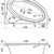 ЭДЕРА 170х110 ванна асимметричная акриловая правосторонняя белая с фронтальной панелью