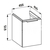 Kartell шкафчик для раковины 1533.1 с одним ящиком и внутренней полочкой, белый глянец 4.0750.1.033.631.1