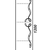 Шкаф-колонна (пенал) подвесной Due amanti черный-хром