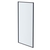 AQ ARI WA 08020BL Неподвижная душевая стенка 800x2000, для комбинации с дверью, профиль черный, стекло прозрачное