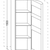 Шкаф-колонна Presquile (50х34х150 см), шарниры справа, белый лак