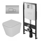 Комплект Унитаз подвесной  безободковый DK Berlin DT1436016 + кл. DB1519002, матовый хром
