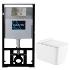 Сет AZARIO Инсталляция 3/6л + подвесной унитаз Azario Mona 530x360x365 с быстросъемным сиденьем "Микролифт"