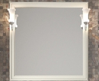 Зеркало Санрайз 90, цвет 1013 со светильниками Рустика хром