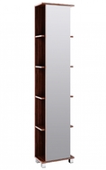 Шкаф-колонна (пенал) напольный зеркальный Командор, венге