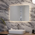 Зеркало для ванной с подсветкой Uperwood Neo 80х60 см, прямоугольное, сенсор/без рамы