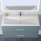 Раковина для ванной кварцевая Uperwood Foster Quartz 100х45,5х17,5 см, белая матовая, жасмин