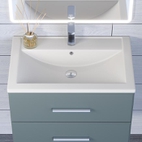 Раковина для ванной кварцевая Uperwood Foster Quartz 70х45,5х17,5 см, белая матовая, жасмин
