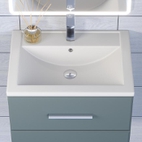 Раковина для ванной кварцевая Uperwood Foster Quartz 60х40,5х16,5 см, белая матовая, жасмин