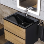 Раковина для ванной Uperwood Self 60х45х15 см, черная глянцевая