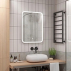 Зеркало для ванной с подсветкой Uperwood Foster 60х80 см, прямоугольное, сенсор/антизапотевание