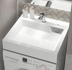 Раковина над стиральной машиной Uperwood Vission 60х55х11 см, белая глянцевая
