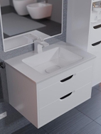 Раковина для ванной Uperwood Modul 62х45х12 см, белая глянцевая