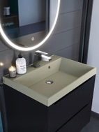 Раковина для ванной 60 см, Uperwood Classic Quartz, кварцевая, бежевая матовая, десерт