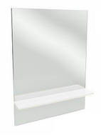 Высокое зеркало Struktura с меламиновой полочкой (Ш 79 x Г 2 x В 107.2 см), белое