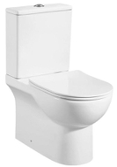 Напольный унитаз - компакт AZARIO Ambra 645x370x815, безободковый в комплекте сиденьем микролифт (AZ-848)