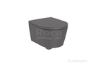 Унитаз Roca Inspira Round подвесная 480, Rimless, оникс 346528640