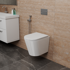 Комплект Унитаз подвесной безободковый DK Venice DT1026016 + кл. DB1399002, матовый хром
