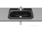 Раковина Roca Carmen накладная 60х45, 1 отверстие для смесителя, черный 3270A5560