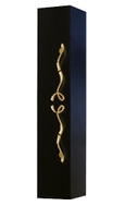 Шкаф-колонна (пенал) подвесной Due amanti черный-золото