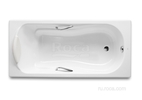 Чугунная ванна Roca Haiti 160x80 с отверстиями для ручек, anti-slip 2330G000R