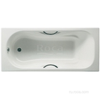 Чугунная ванна Roca Malibu 160x70 с отверстиями для ручек, anti-slip 2334G0000