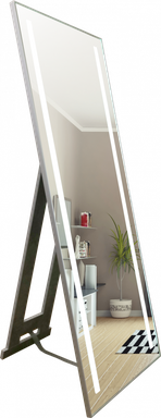 Зеркало напольное AZARIO Монреаль 600х1500 алюминиевый профиль, c подсветкой и диммером, выключатель-датчик на движение (LED-00002502) LED-00002502