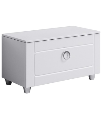 Напольная тумба с одним ящиком белом глянцевом цвете. Inf.03.08