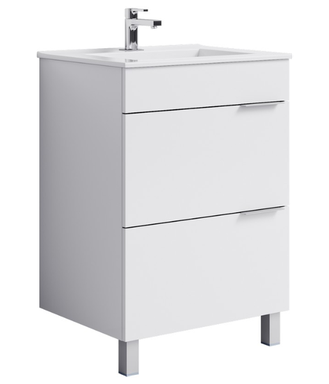 Напольная тумба с двумя ящиками с умывальником Br.01.06/2/W