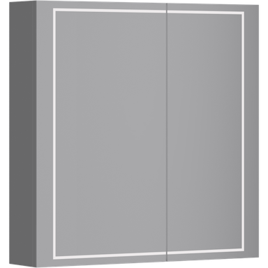 Зеркальный шкаф со светодиодной подсветкой, сенсорным выключателем и регулятором освещенности. SLX0407