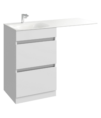 Напольная тумба с двумя полноразмерными ящиками с умывальником FOR01052