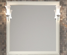 Зеркало Санрайз 90, цвет 1013 со светильниками Рустика хром Z0000006353