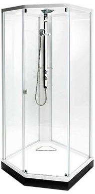 Душевая кабина Showerama 8-5 (900х900 мм) профиль белый, прозрачное стекло 4985022909