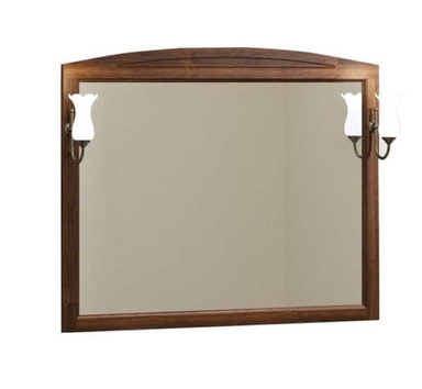 Зеркало Лучия 150, цвет орех антикварный со светильниками Рустика бронза или Изабель Z0000002040