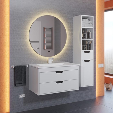 Зеркало для ванной с теплой подсветкой Uperwood Modul 80х80, круглое, сенсор/антизапотевание 2949345681